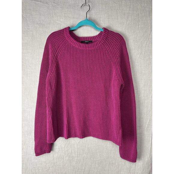 Quince 100% Organic Cotton Crew Neck Sweater Pink Women’s Size L - Picture 2 of 6